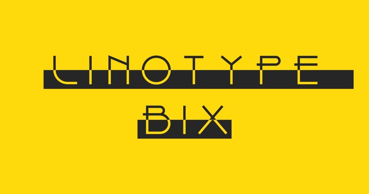 Example font Linotype Bix #1