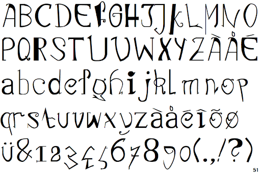 Example font Linotype Cadavre Exquis #1
