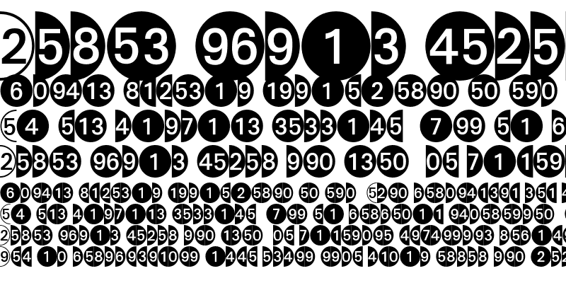 Example font DecoNumbers #1