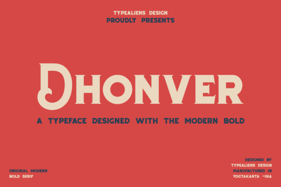 Example font Dhonver #1