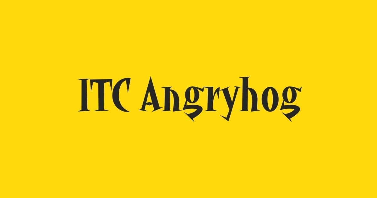 Example font Angryhog ITC #1
