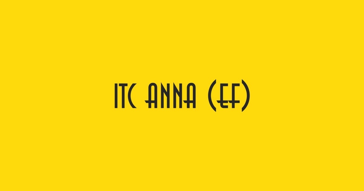 Example font Anna ITC #1