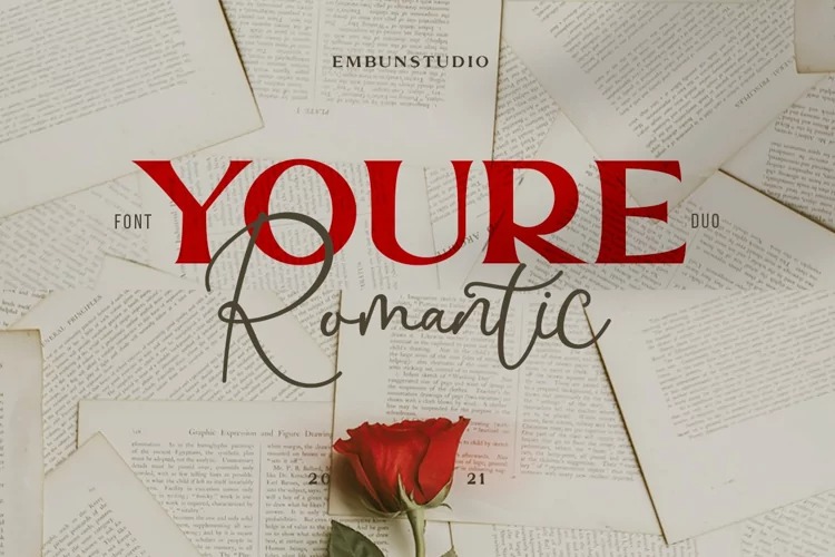 Example font Youre Romantic #1