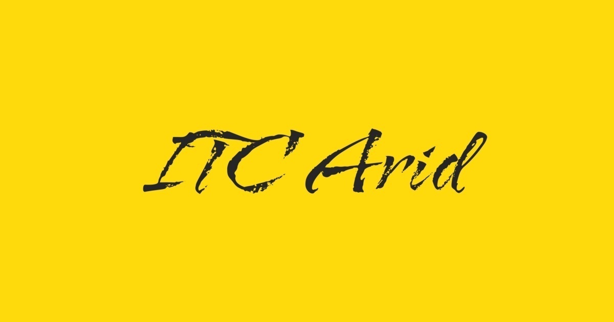 Arid ITC Font