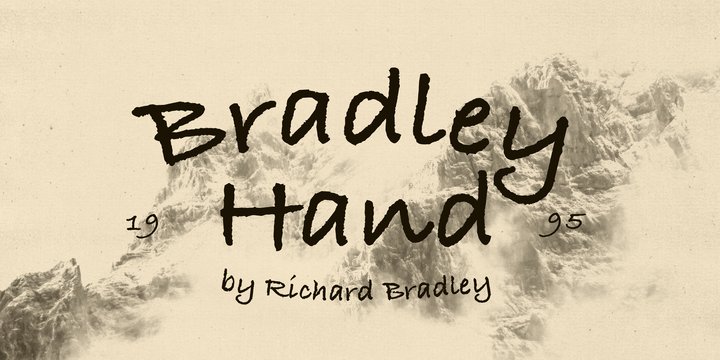 Example font Bradley Hand ITC #1