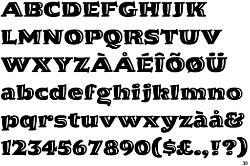 Example font Hornpype ITC #1