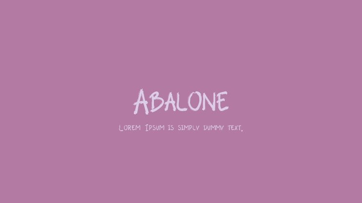 Example font Abalone #1