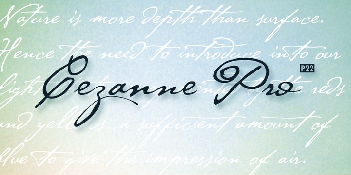 Example font P22 Cezanne #1