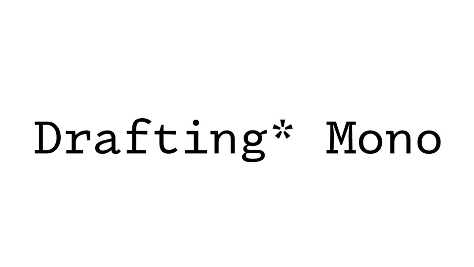 Example font Drafting Mono #1