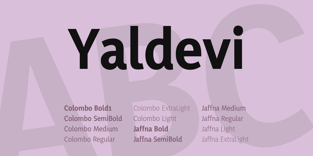 Example font Yaldevi #1