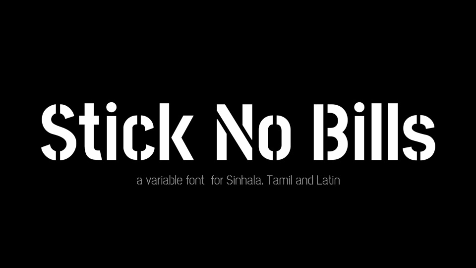 Stick No Bills Font