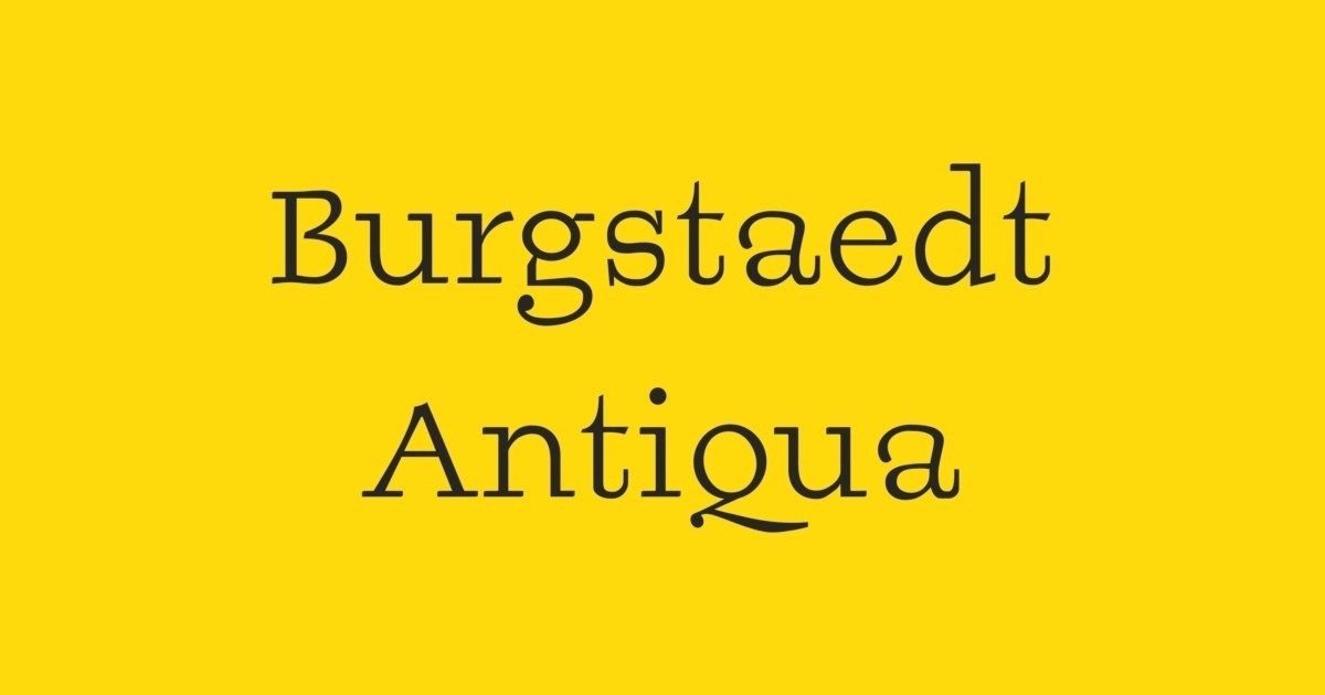 Example font Burgstaedt Antiqua #1