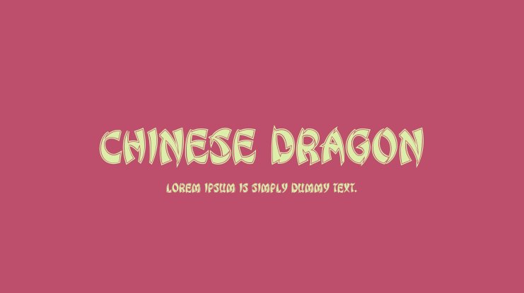 Chineze Dragon Font