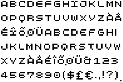 Example font Lomo Web Pixel #1