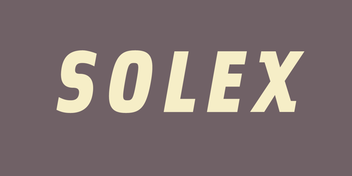 Solex Font