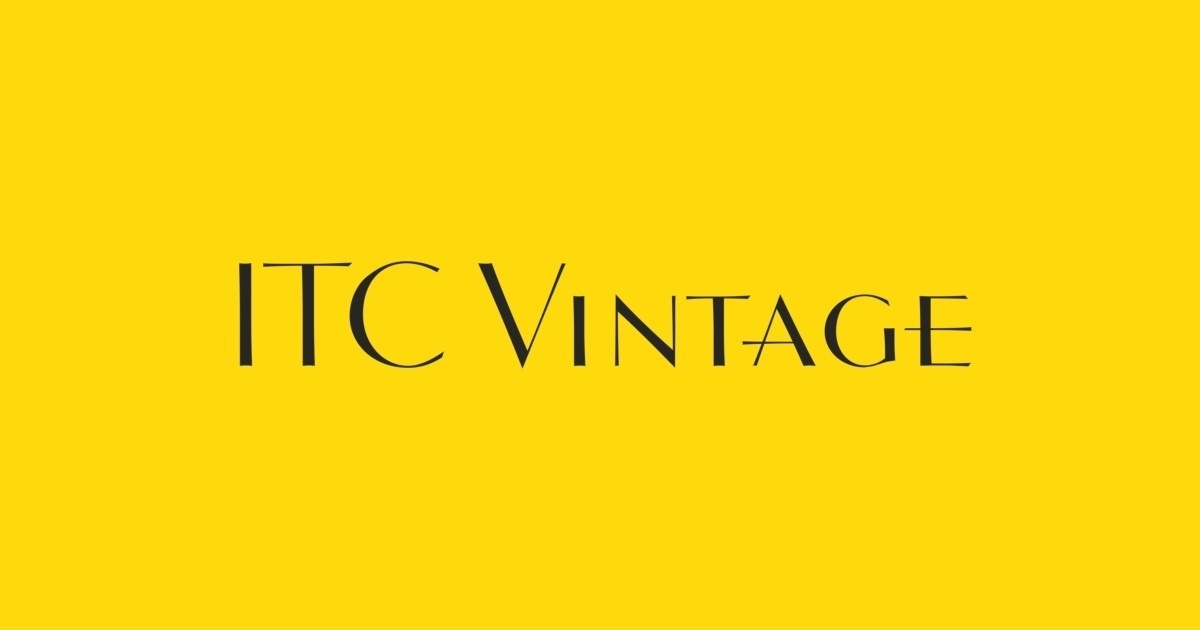 Vintage ITC Font