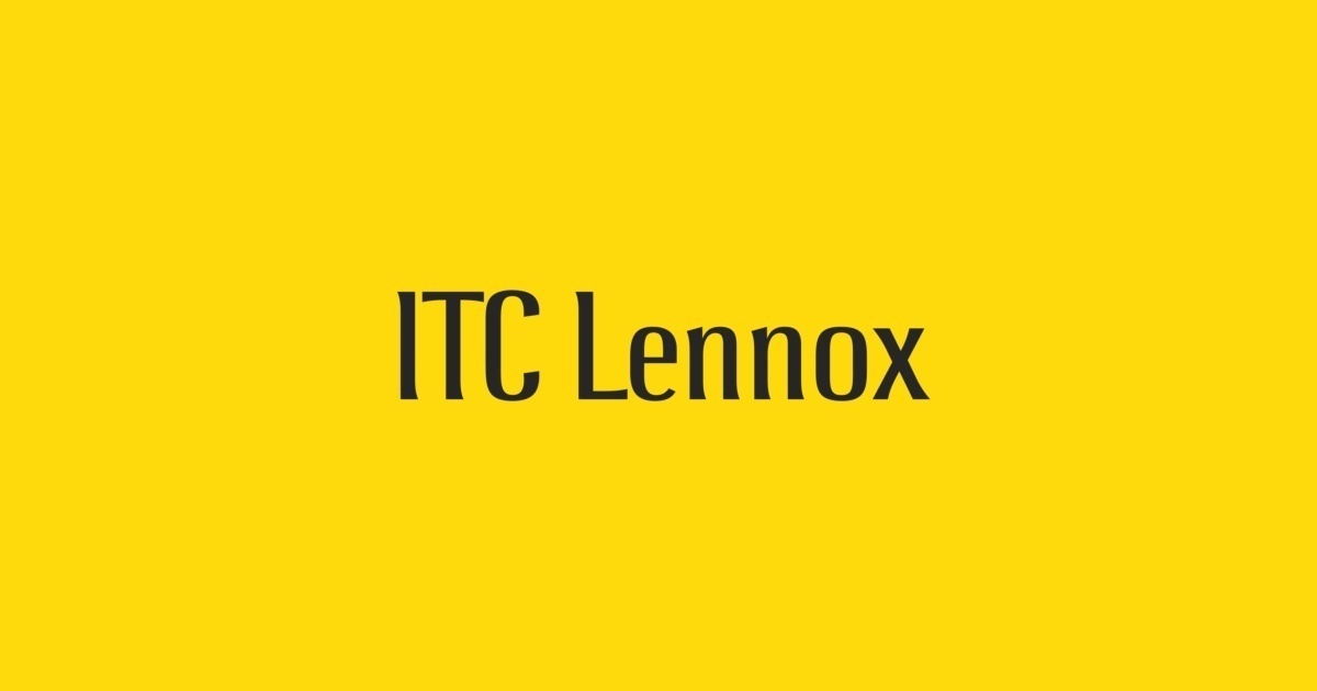 Example font Lennox ITC #1