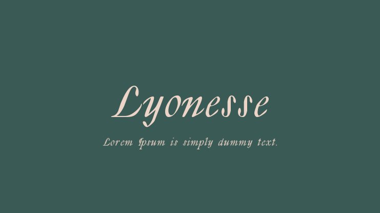 Example font Lyonesse #1