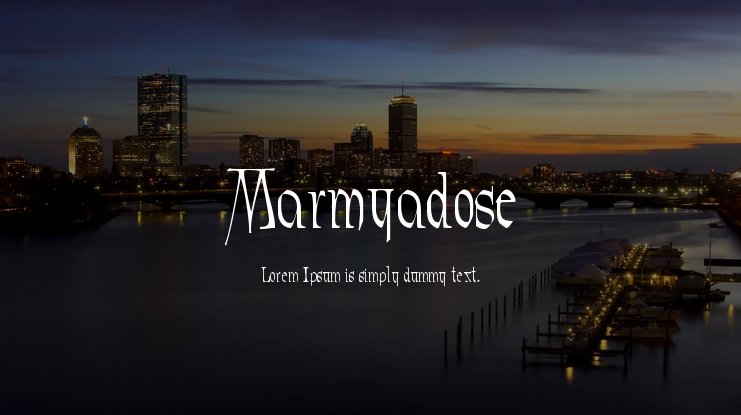 Example font Marmyadose #1