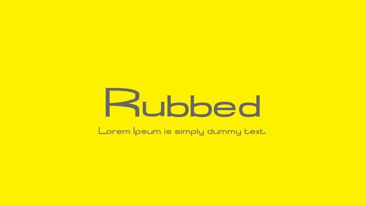 Rubbed Font