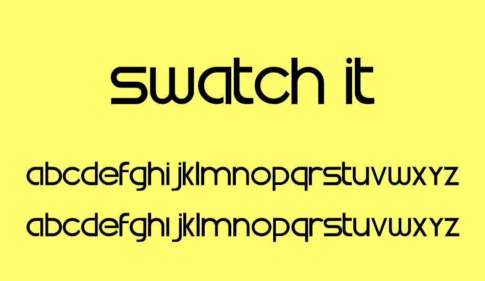 Example font Swatch it #1
