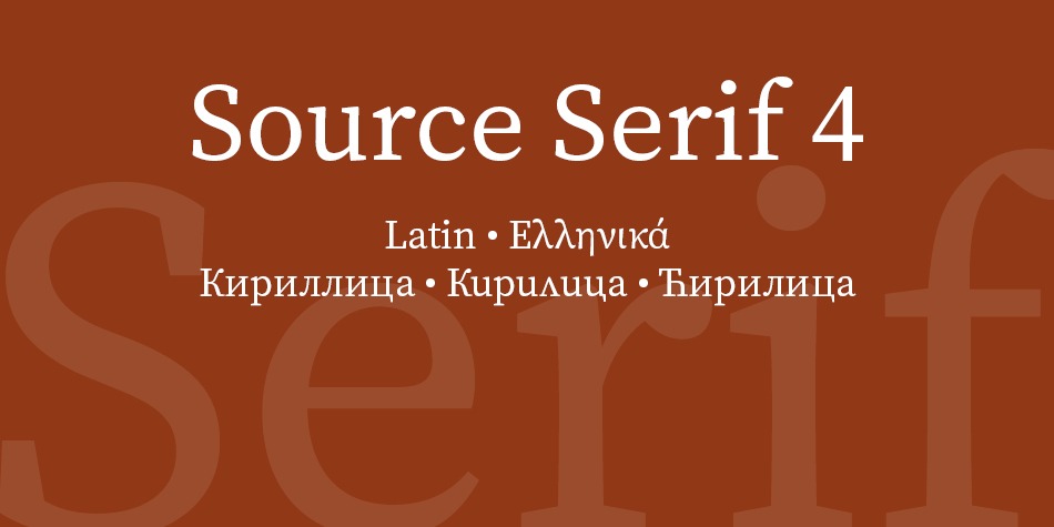 Source Serif 4 Font