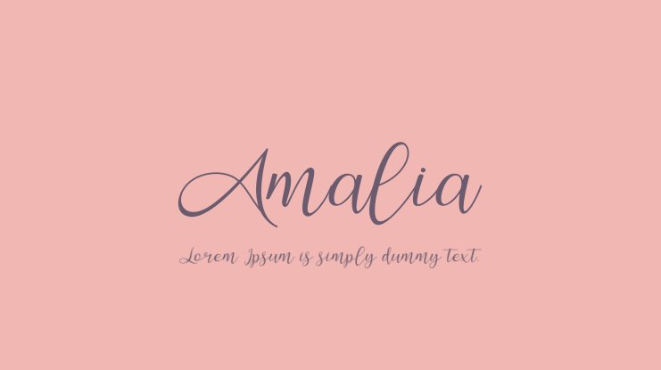 Example font Amalia #1