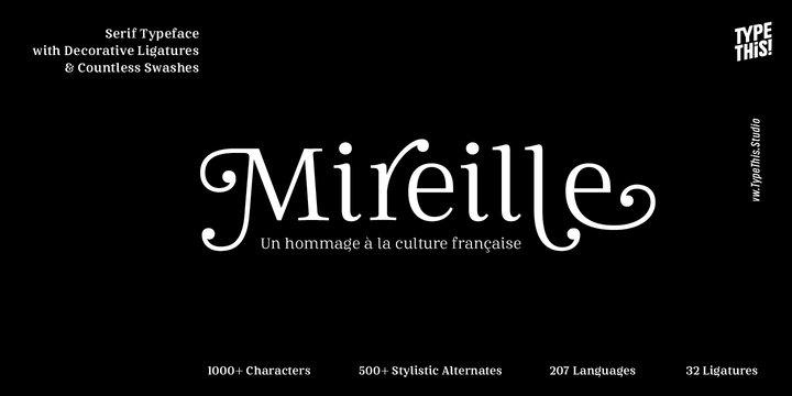 Example font Mireille #1