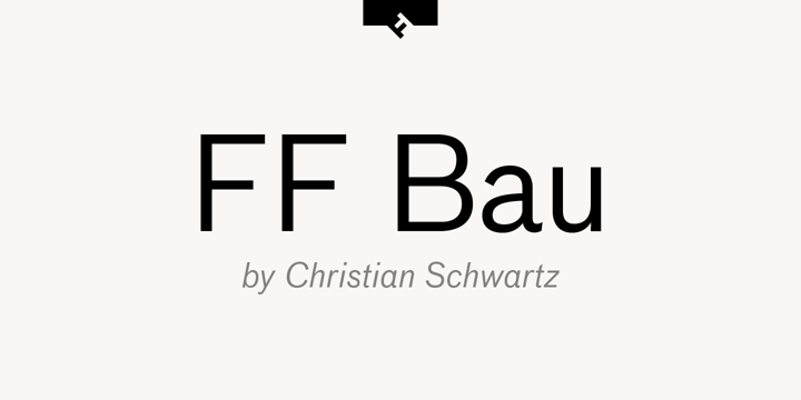 Example font FF Bau Pro #1