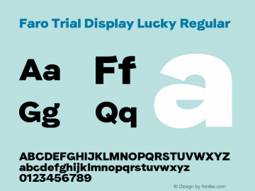 Example font Faro #1