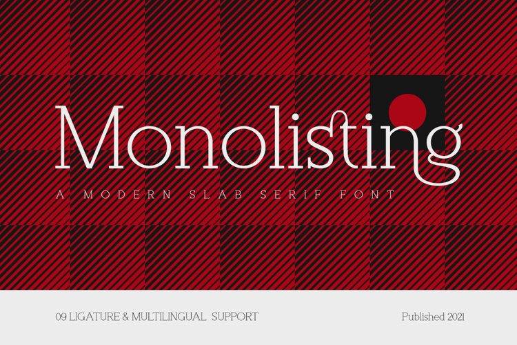 Monolisting Font