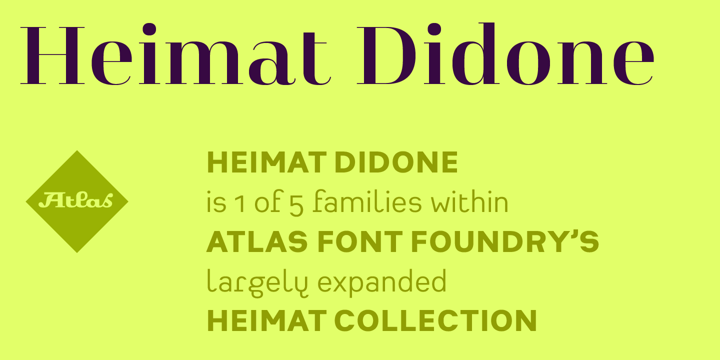 Example font Heimat Didone 16 #1