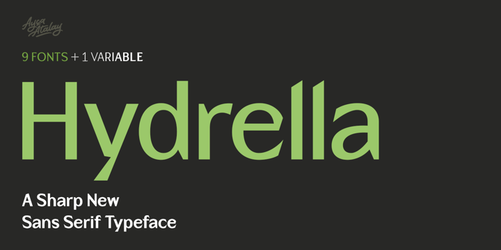 Example font Hydrella #1