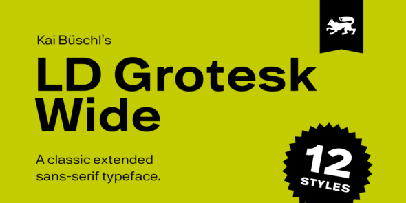 Example font LD Grotesk Wide #1