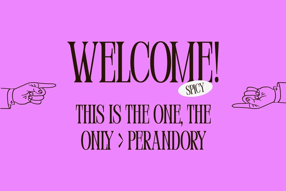 Example font Perandory #1