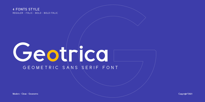 Example font Geotrica #1
