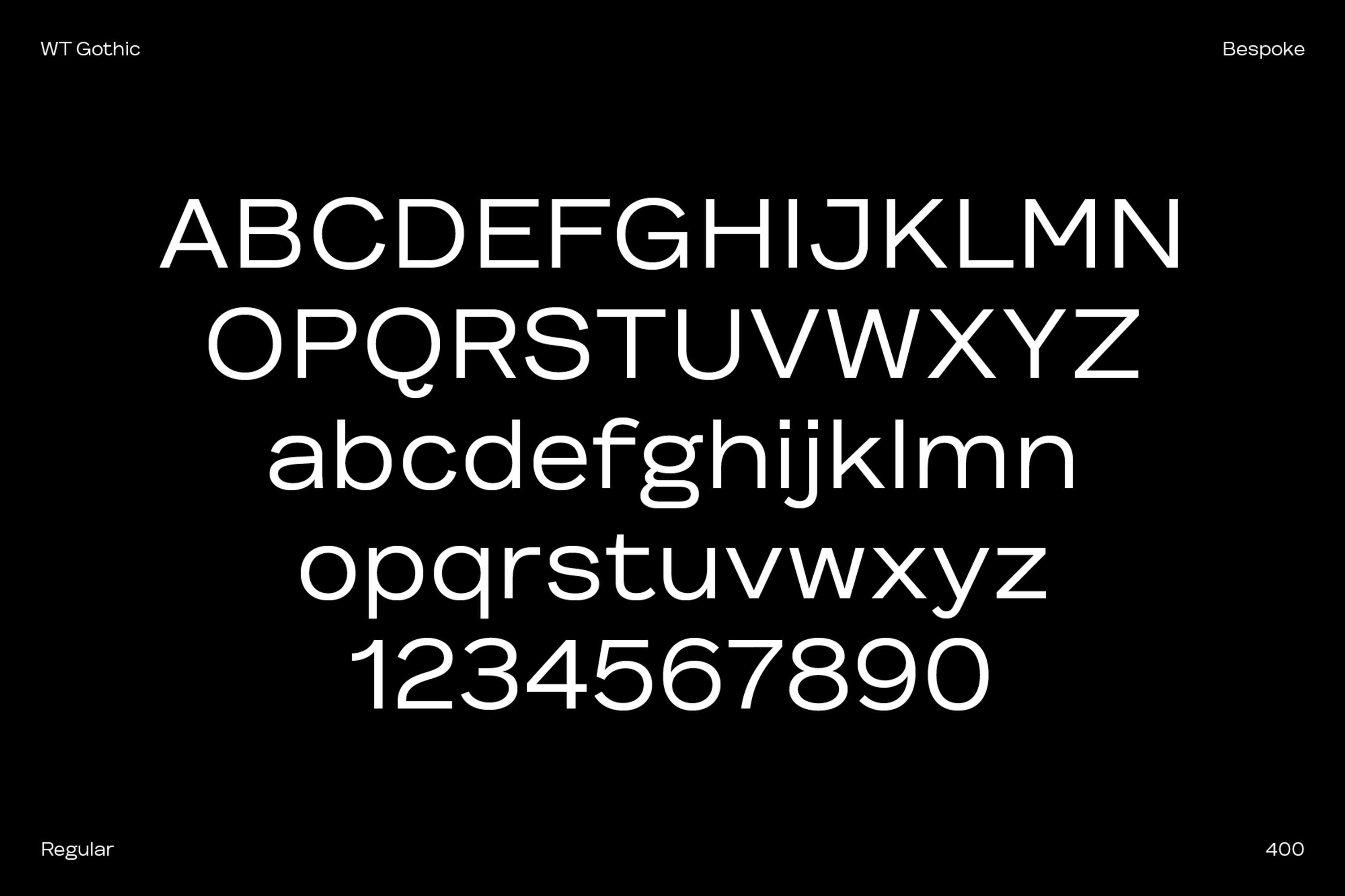 Example font WT Gothic #1