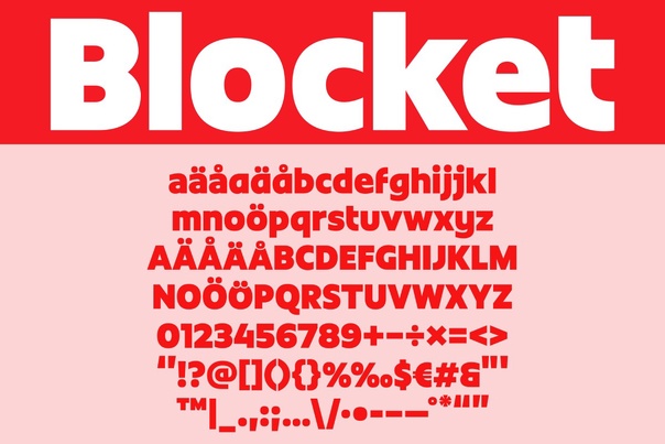 Example font Blocket Display #1