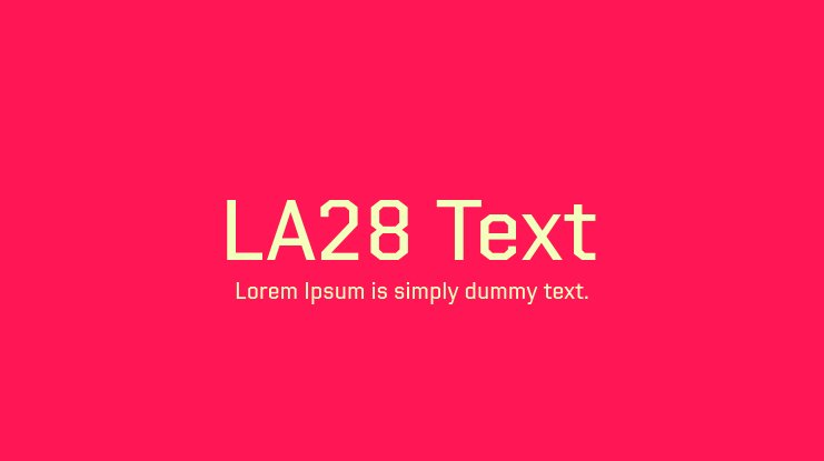 Example font LA28 #1