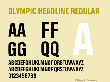 Olympic Headline Condensed Font