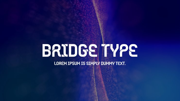 Bridge Type (Euro 2020) Font
