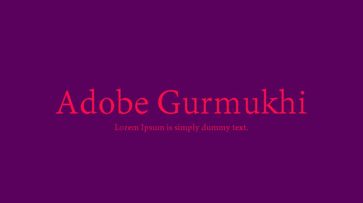 Tiro Gurmukhi Font