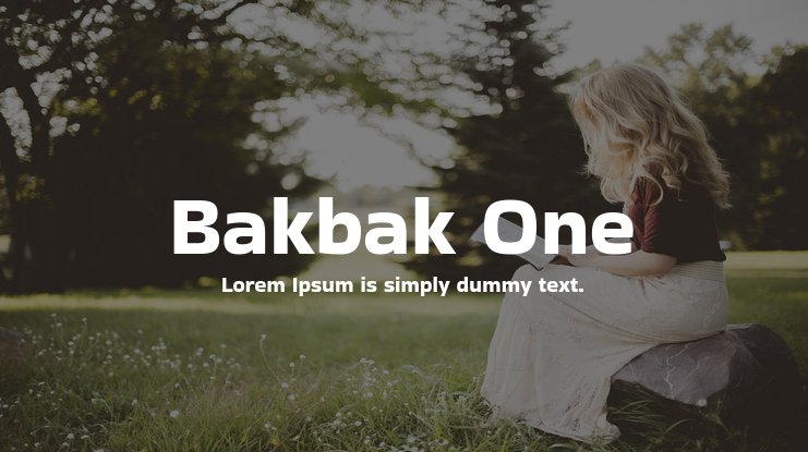 Example font Bakbak One #1