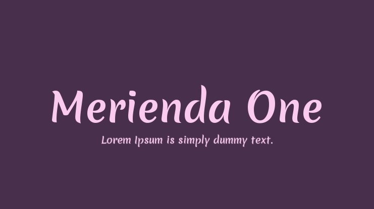 Merienda One Font