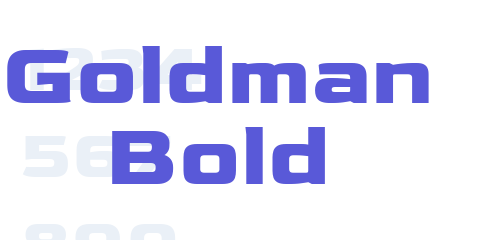 Example font Goldman #1