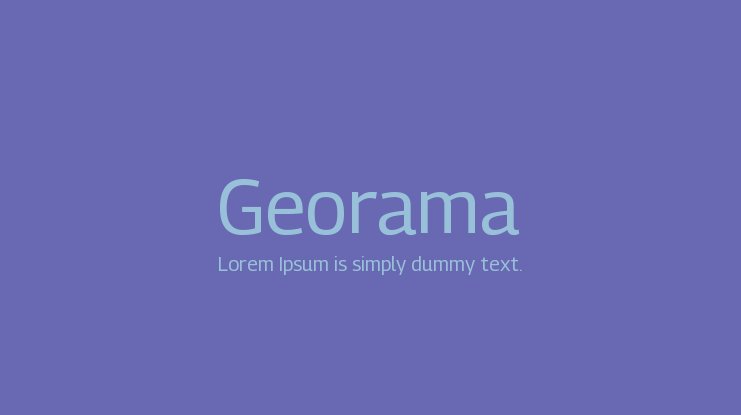 Georama Font