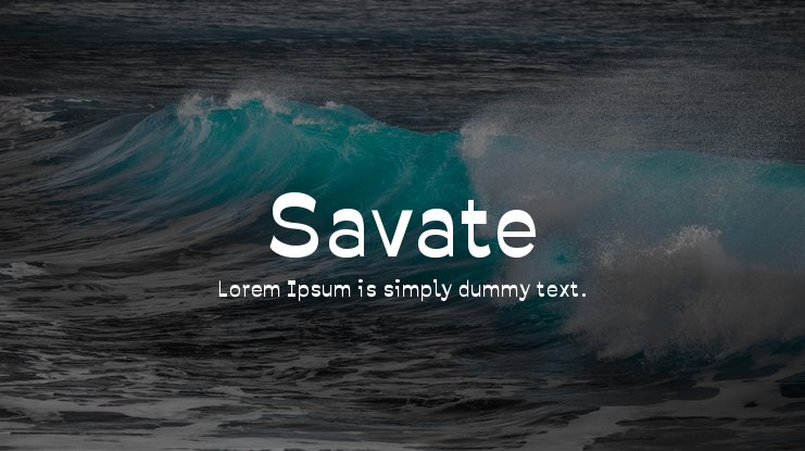 Example font Savate #1