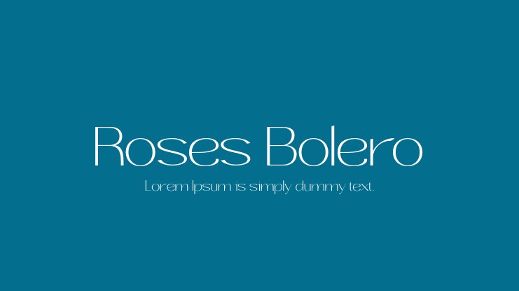 Example font Roses Bolero #1