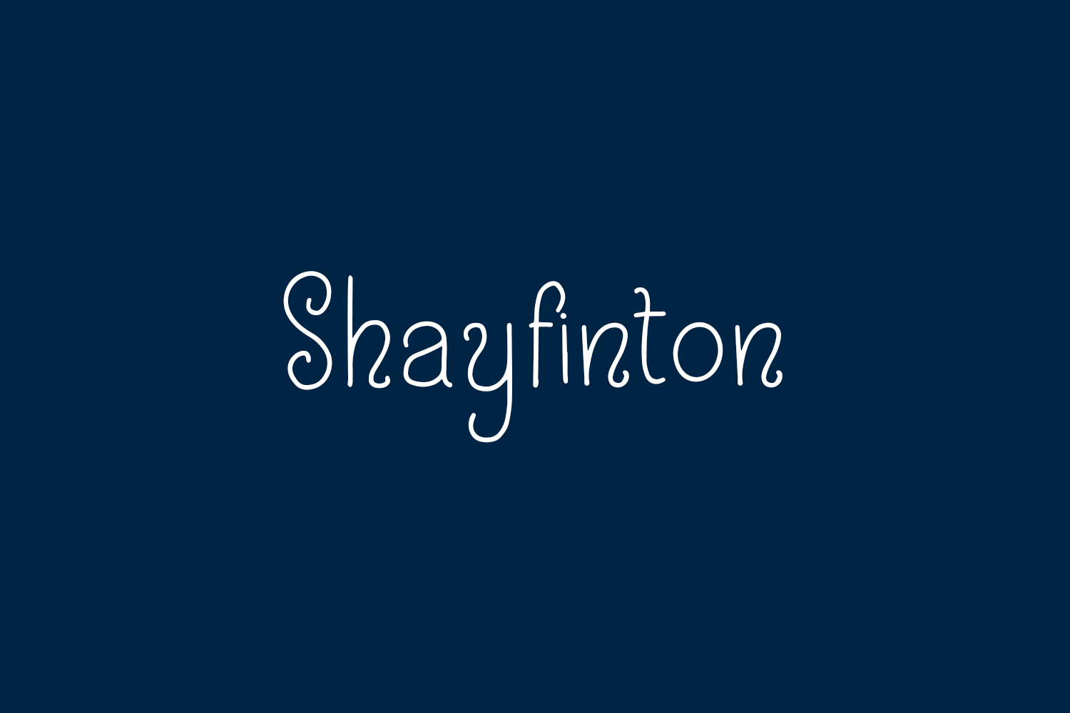 Example font Shayfinton #1