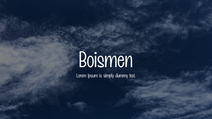 Example font Boismen #1